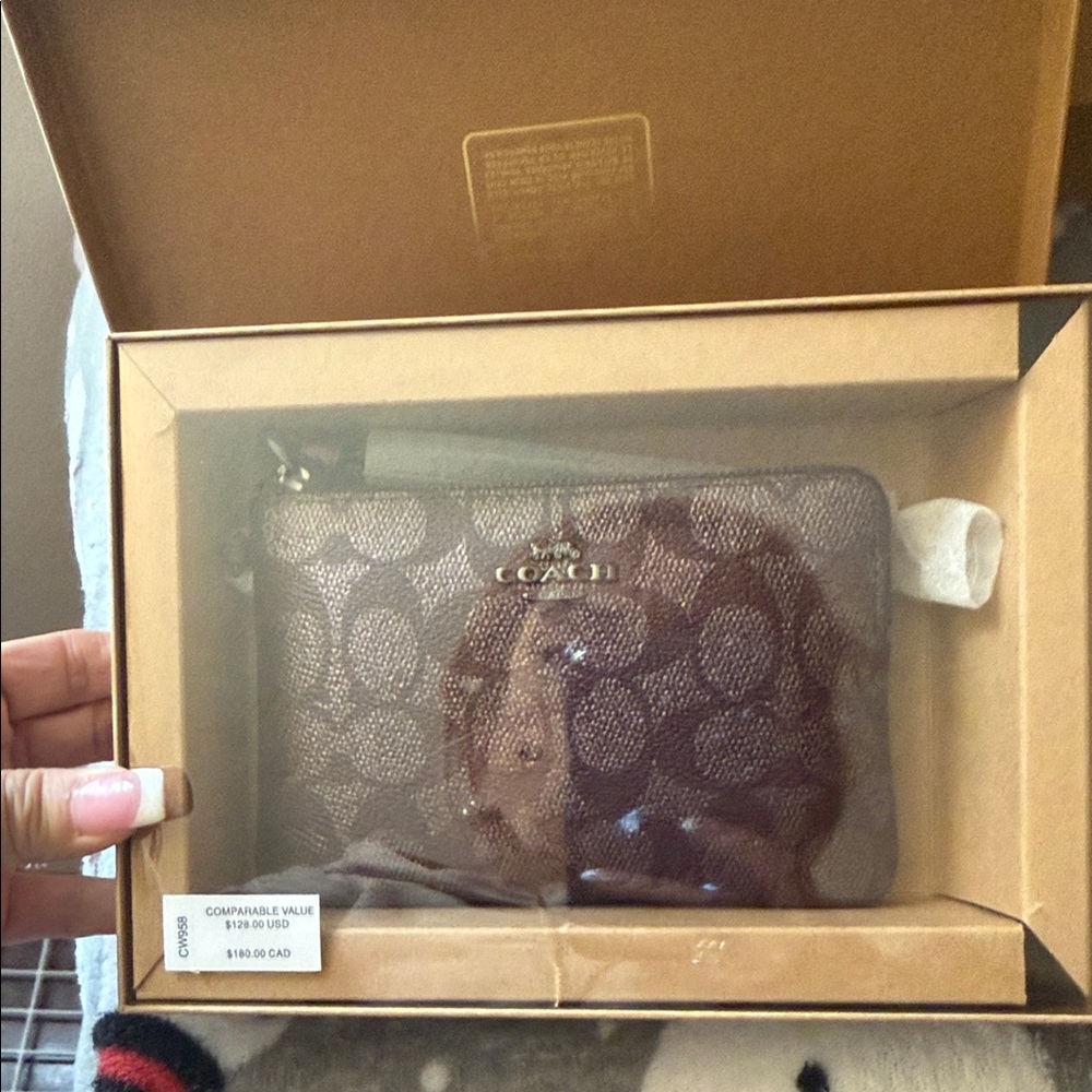 Coach Tan Signature Wristlet - Picture 3 of 8